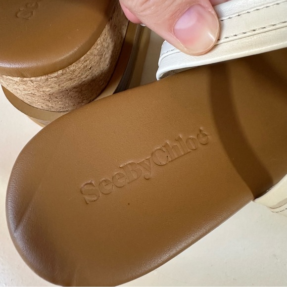 See By Chloe White and Tan Sandals - Picture 8 of 9